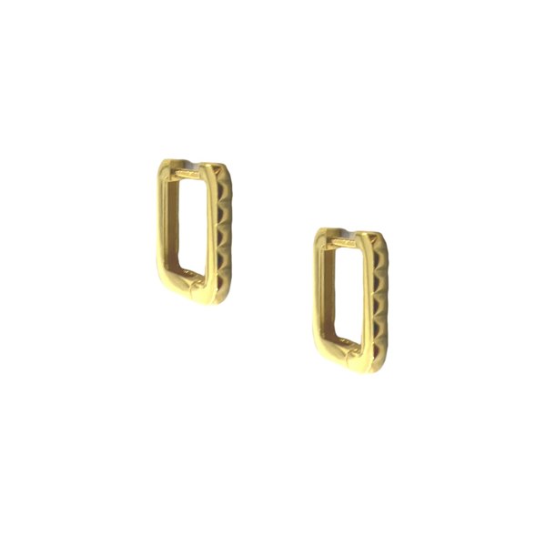 Spero London Sterling Silver Rectangular Hoop Earrings