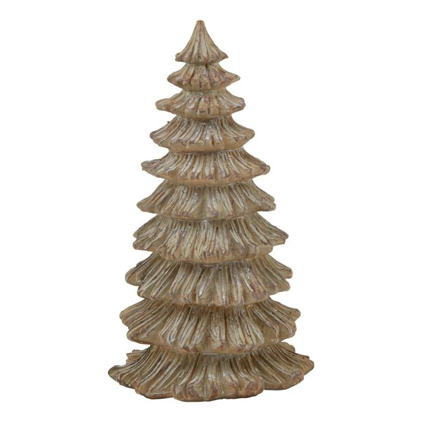 Hill Interiors Snowy Pine Tree Sculpture - Brown