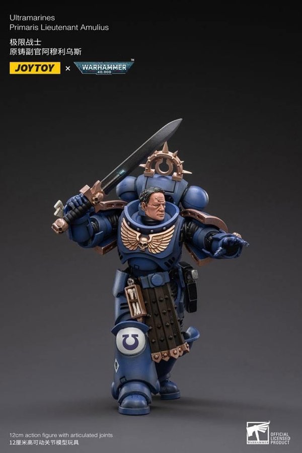 Joy Toys Warhammer 40K Ultramarines Primaris Lieutenant Amulius 1:18 Scale Joy Toy JT3044