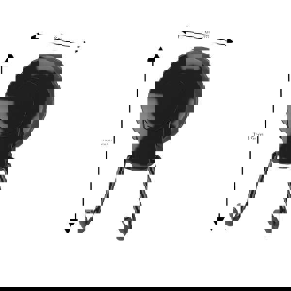 Showerdrape SuctionLoc Black Stainless Steel Suction Wall Mounted Robe Hook