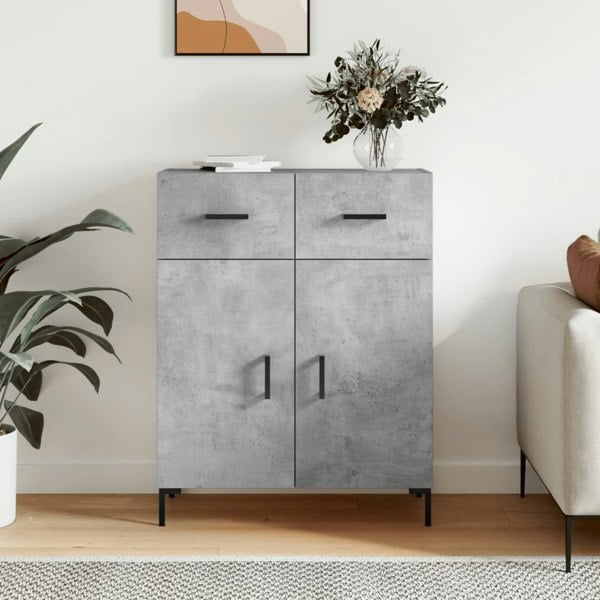 Berkfield Sideboard Concrete Grey 69.5x34x90 cm Engineered Wood
