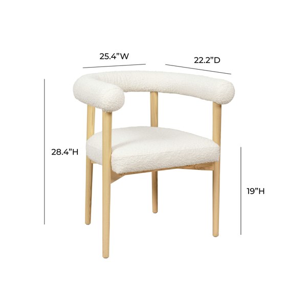 Furniture Edit Spara Cream Boucle Dining Chair