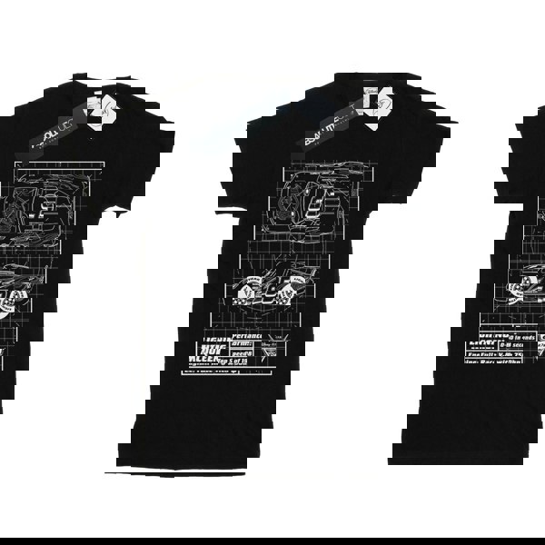 Disney Boys Cars Lightning McQueen Blueprint T-Shirt - Black