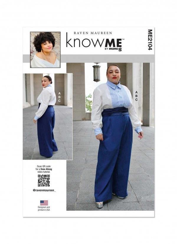 Know Me Sewing Pattern 2104, Tops, Shirts, Trousers, Belts for Women, K5 (8-10-12-14-16) - Intermediate