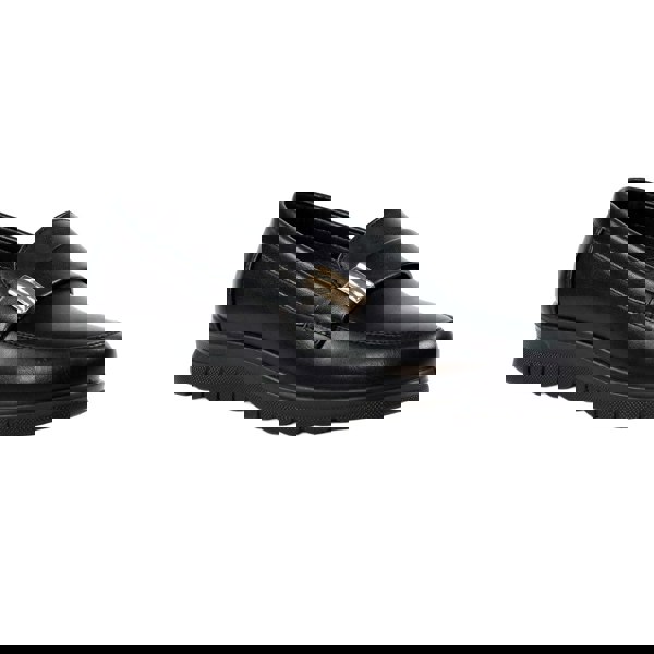 Lunar Womens/Ladies Salma Faux Leather Wedge Shoes - Black