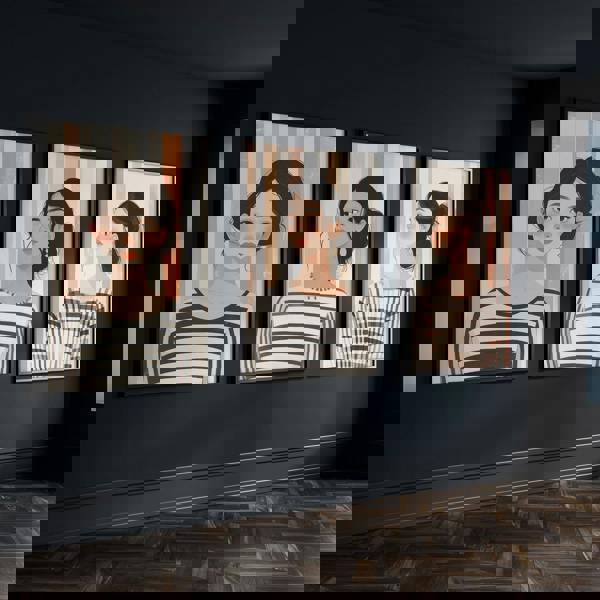 Framed Pictures For The Living Room | Set of 3 Boho Women Wall art Prints