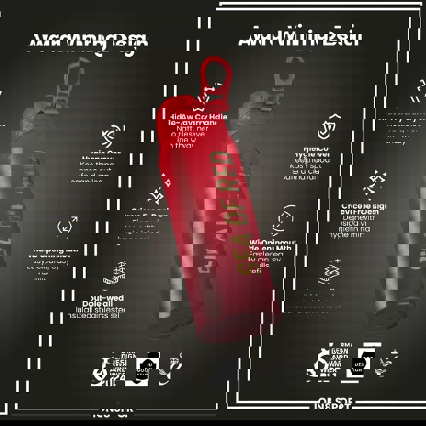 ION8 Lions X ION8 Insulated Steel Water Bottle, British & Irish Lions, Sea of Red, 750ml (24oz)