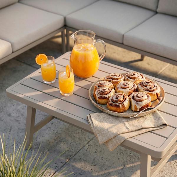 Dellonda Fusion 4 Piece Outdoor Aluminium Corner Sofa Set, Light Grey - DG57