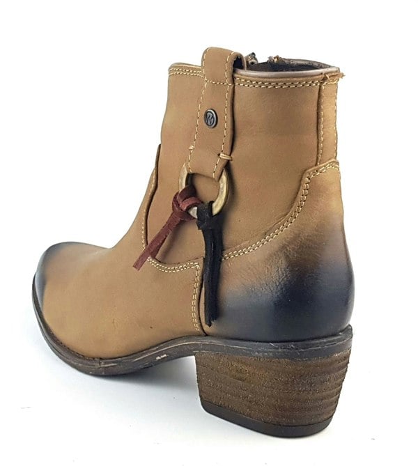 Wrangler Carson Ring Leather Ladies Chelsea Ankle Zip Boots
