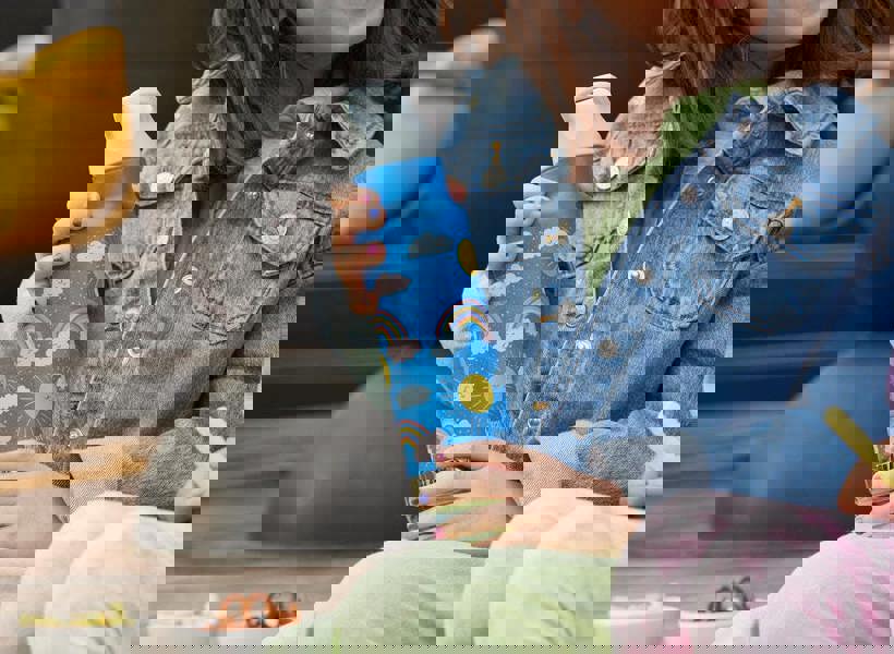 Klean Kanteen 355ml Classic Kid's Insulated Water Bottle with Flip Seal Sport Cap