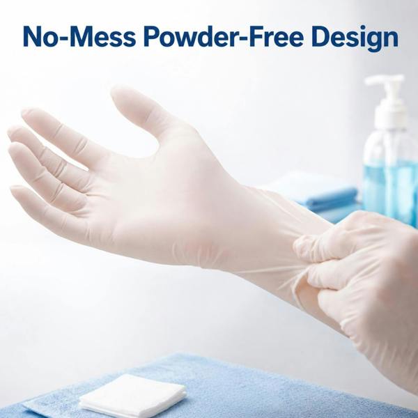 Aquarius Disposable Gloves Blue Powder Free Latex Free Food Safe Exam 100 Pack