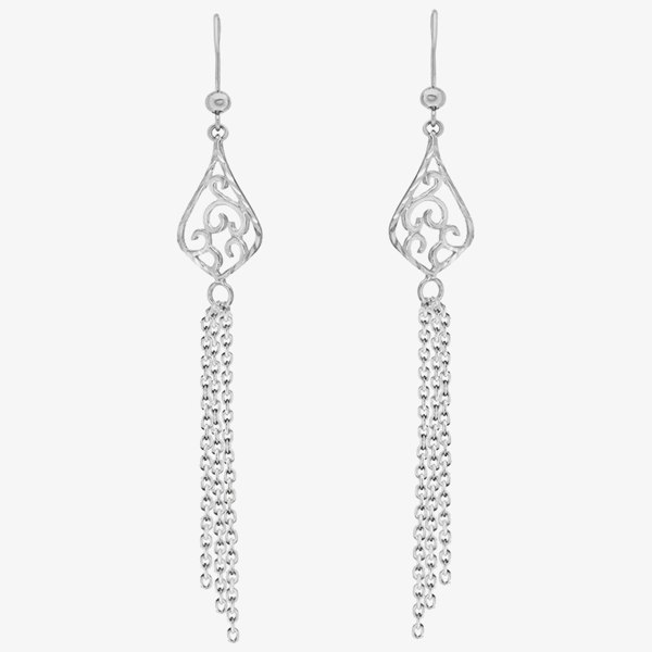 T. H. Baker Sterling Silver Tassel Dropper Earrings 8.54.3659