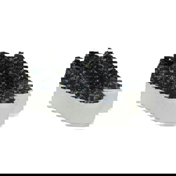 Superga Womens/Ladies 2790 Floral Lace Up Trainers - Dark Grey - 