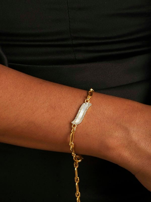 Wave Symphony Link Bracelet - Mother of Pearl - Lila Rasa