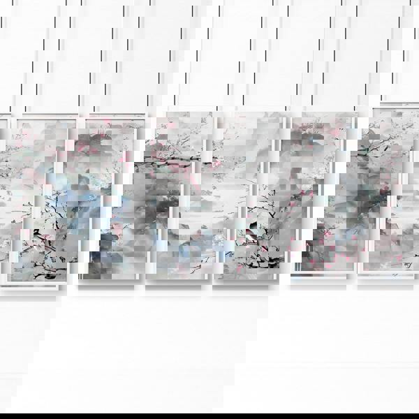 Wall Art Living Room Large | Set of 3 Chinoiserie Wall art Prints