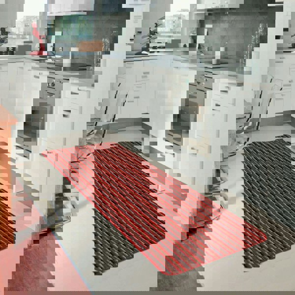 Washable Designer Mats Stripe Design in Different Colors