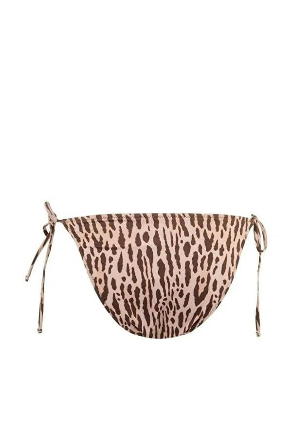 WOVCOR Zebra Patterned Regular Bikini Bottom with Accessories