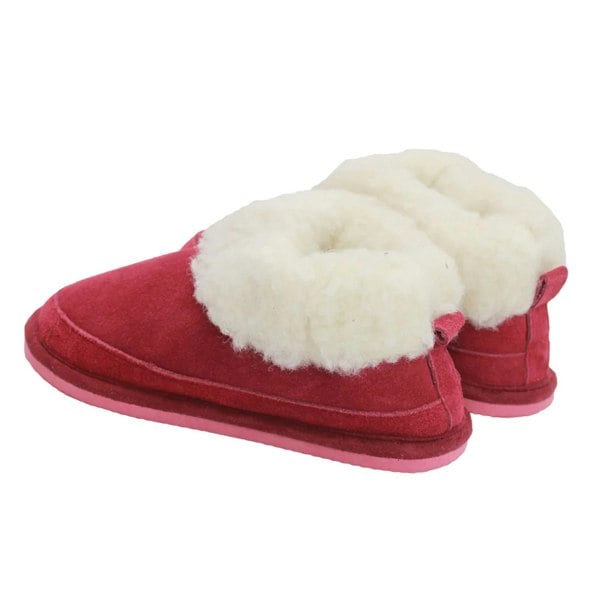 Eastern Counties Leather Womens/Ladies Maddie Wool Slipper Boots - Crimson