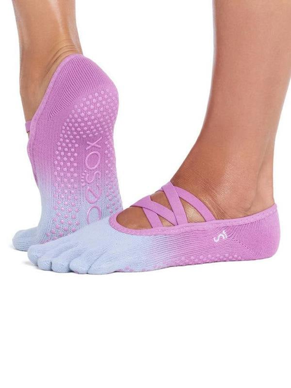 ToeSox Elle Full Toe Grip Socks - Azaela Ombre
