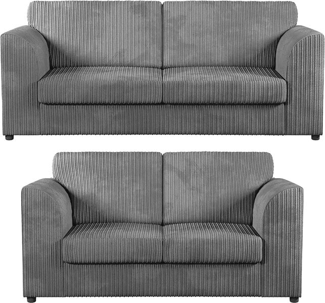 Luxor Full Jumbo 3 + 2 Seater Sofa Set – Full Back