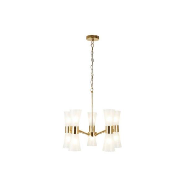 Pagazzi Lighting HERRERA 10 LIGHT GOLD PENDANT CEILING LIGHT