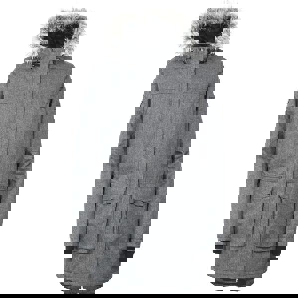 Trespass Womens/Ladies Thundery Waterproof Jacket - Black/Silver Grey