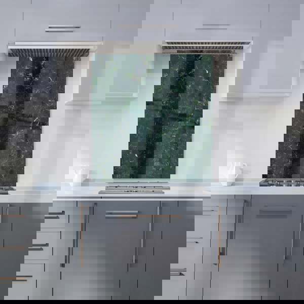 Warren Reed - Designer Deep Green Quartz Effect Kitchen Splashback