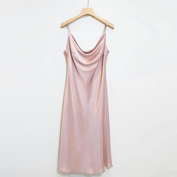 Silk Slip Dress Rebirth of Venus - Baby Pink