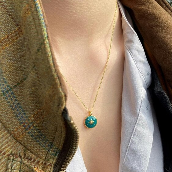 Reeves & Reeves Enamel Superstar Necklace