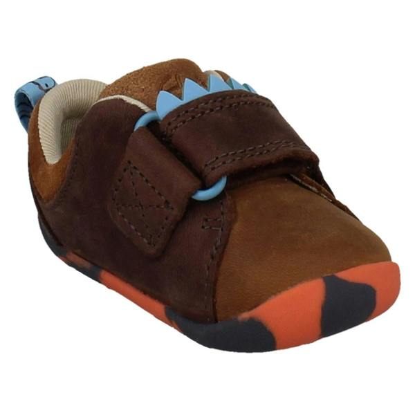 Clarks Boys Clarks Pre-Walking Dinosaur Detail Casual Shoes Roamer Stomp