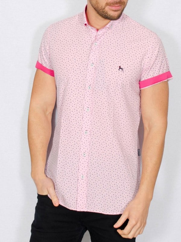 Bewley & Ritch Blanca Short Sleeve Shirt Pink