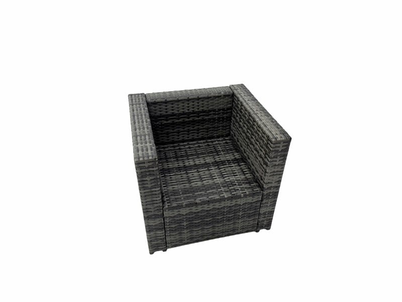 Fimous Rattan garden furniture Patio Furniture Sets with Dining Table Chair Side Table Dark Grey Mixed