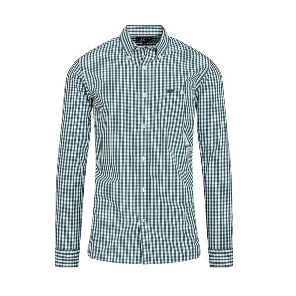 Raging Bull Mens Gingham Classic Long-Sleeved Shirt - Forest