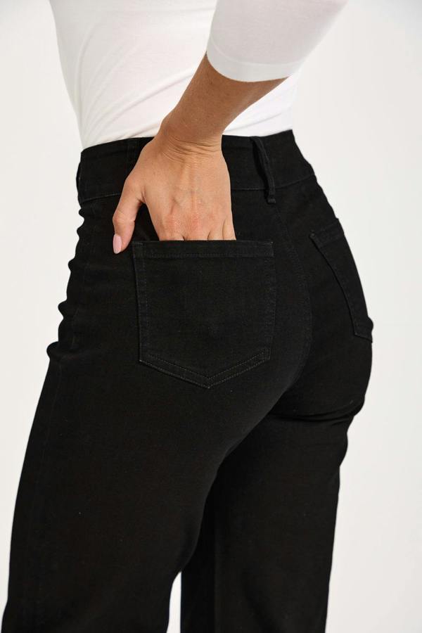 Mudflower Denim Wash Wide Leg Jeans