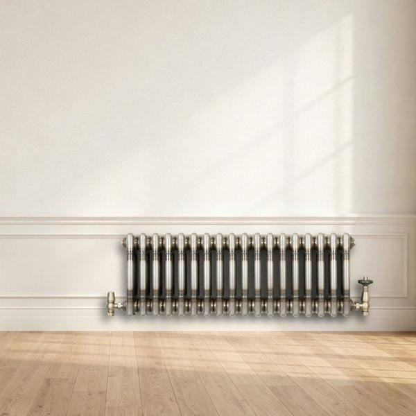 Monstershop Traditional 3 Column Radiator - 300 x 650mm - Raw Metal