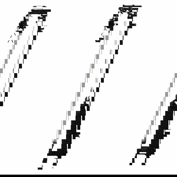 Wall mounted cable pulley machine featuring a sleek black frame, adjustable pulley system, and stacked weight plates for versatile workouts