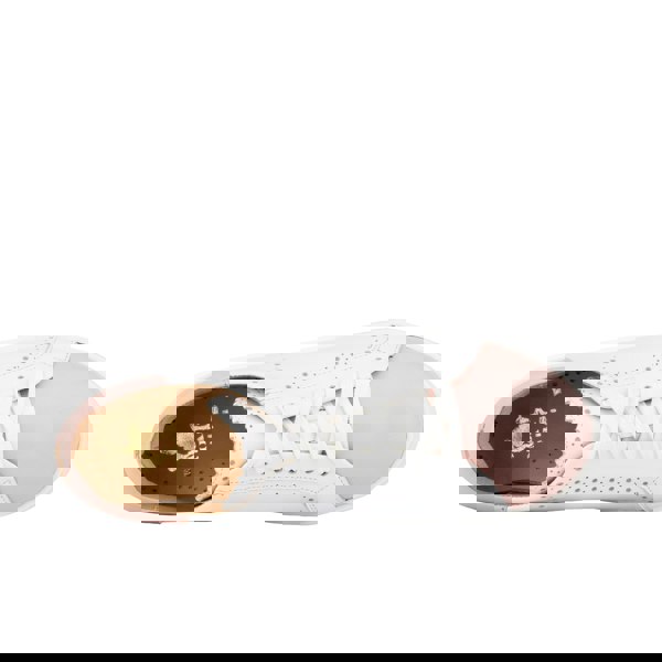 Embassy London Serena - Pink & White - Women’s Leather Trainer with Brogue Details