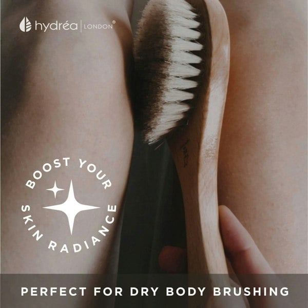 Hydréa London Classic Vegan Dry Body Brush Cactus Bristle FSC® Certified Beechwood