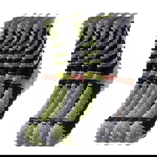 Anysox 5 Pairs One Size 5-11 Grey Green Cotton Compression Trekking Socks