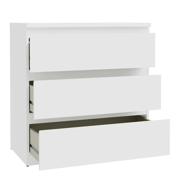 Edmore 3 Drawer Chest in White