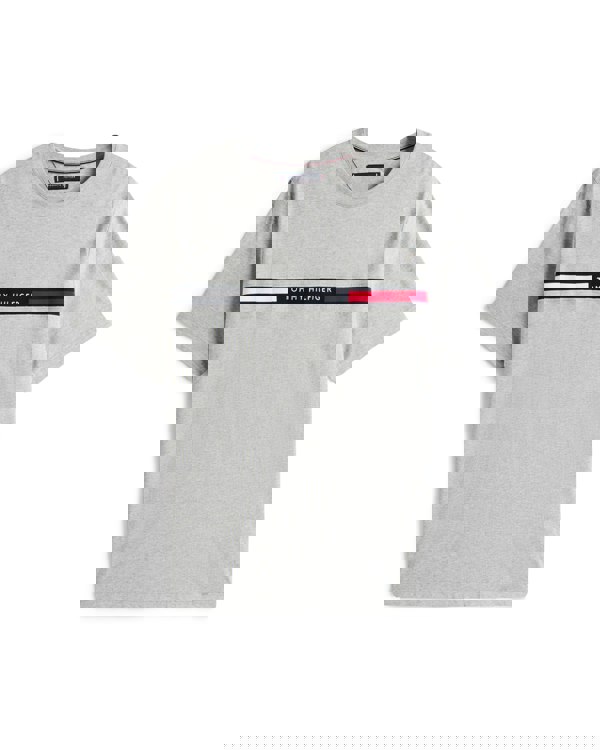 Tommy Hilfiger Hilfiger Chest Insert Mens T-Shirt - Light Grey Heather