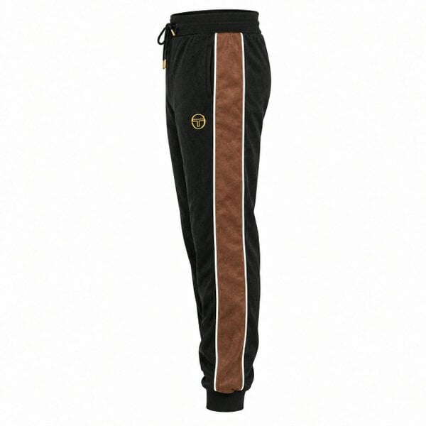 Sergio Tacchini Contrast Suede Track Pant Joggers Black/Potting Soil/Gardenia