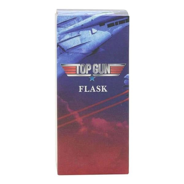 Widdop & Co Top Gun Stainless Steel 6oz Travel Flask Faux Leather Wrap Brown