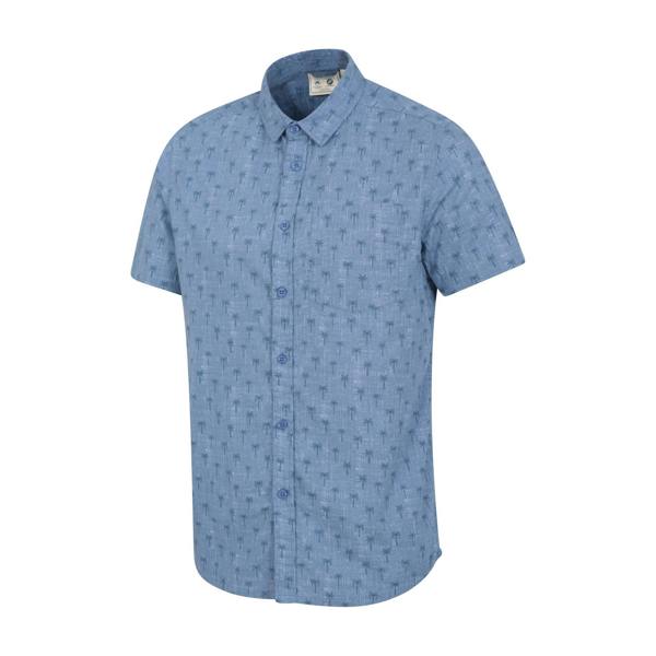 Mountain Warehouse Mens Preston Illustration Palm Tree Shirt - Blue - 