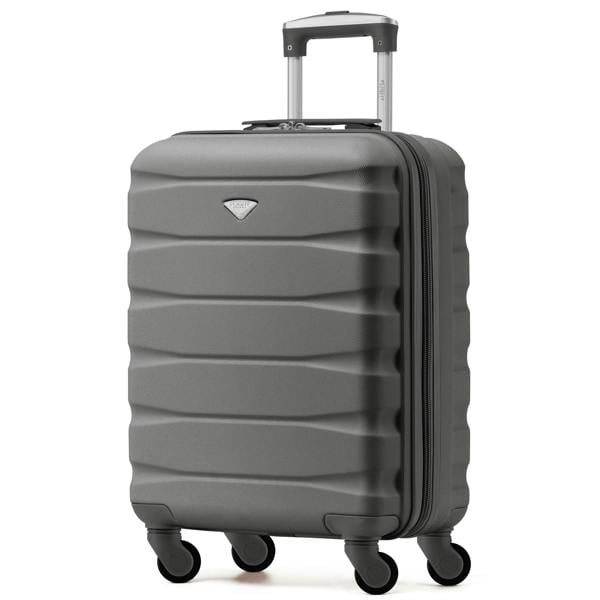 Flight Knight 55x40x23cm Lightweight 4 Wheel Cabin Carry On Suitcase