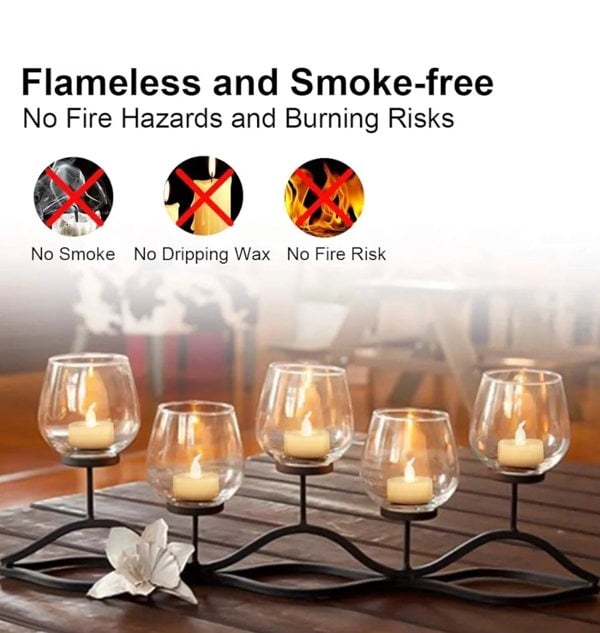 Lighting Legends Warm White Flameless Flickering LED Tealight Candles