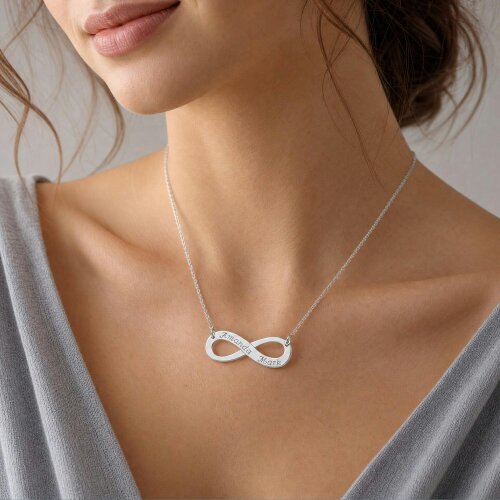 Christopher James of London Sterling Silver Infinity Necklace