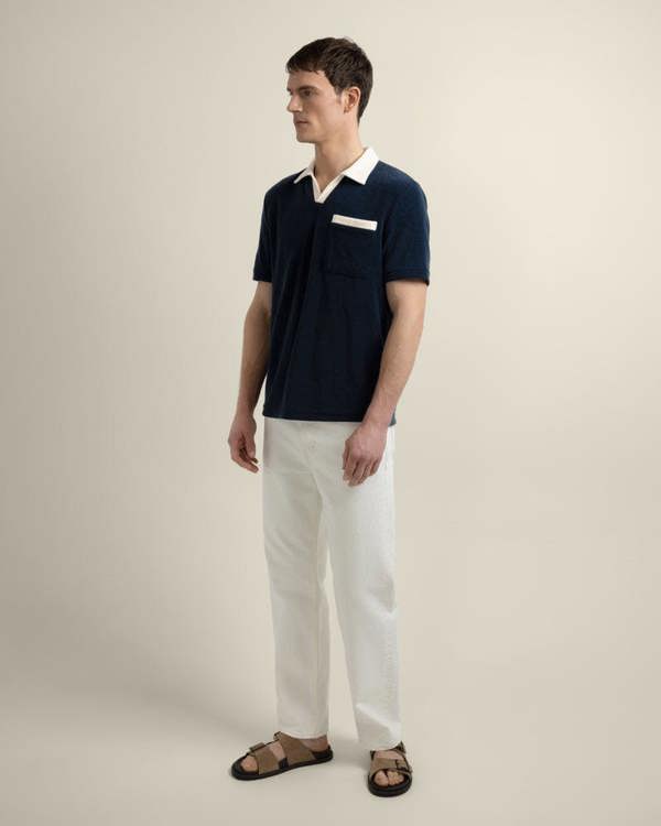 Larsson & Co Jesper - Terry Resort Collar Polo Shirt