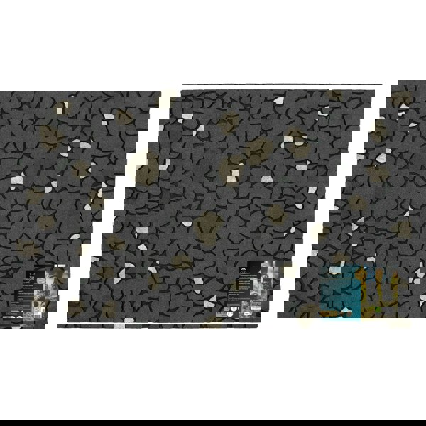 JVL Canyon Scraper Rubber Doormat 45x75cm, Black