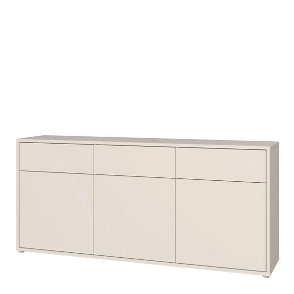 Furniture To Go Alice Springs 3 Door 3 Drawer Sideboard with Push-to-Open Drawers in Sand